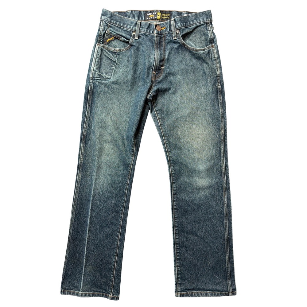 Ariat Jeans Mens 32x32 M5 Straight Leg Blue Rebar Workwear Denim